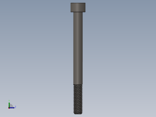 Screw_DIN_912_M10x110_A2.SLDPRT公制内六角螺钉左视缩略图