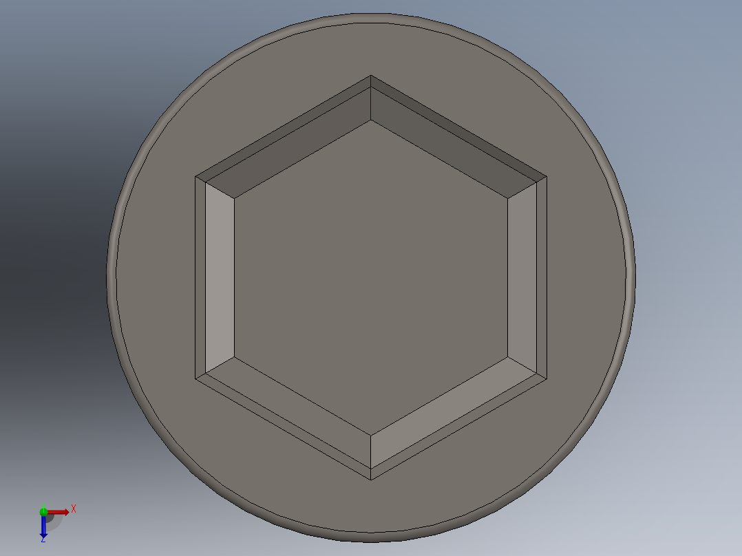 Screw_DIN_912_M10x110_A2.SLDPRT公制内六角螺钉俯视图