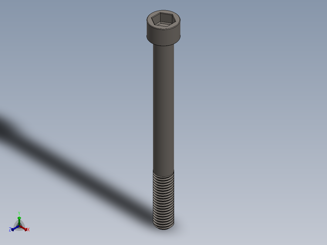 Screw_DIN_912_M10x110_A2.SLDPRT公制内六角螺钉正等轴测图
