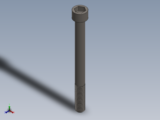 Screw_DIN_912_M10x110_A2.SLDPRT公制内六角螺钉正等轴测缩略图