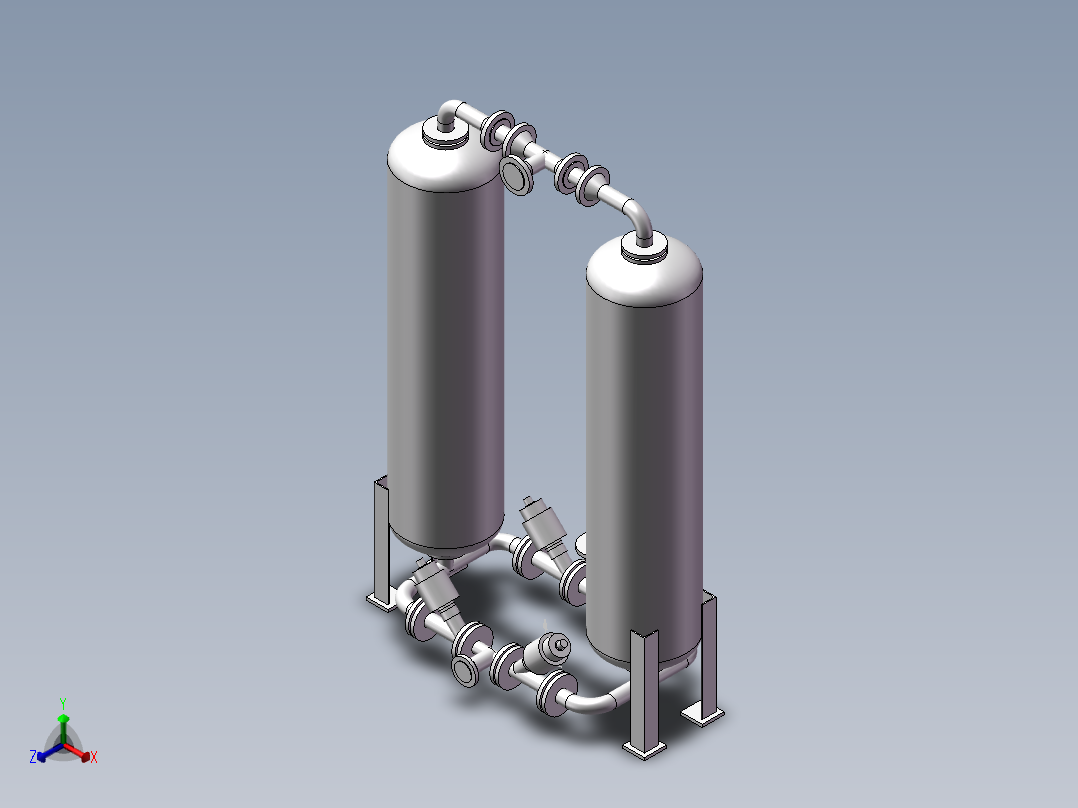 无热干燥器正等轴测图