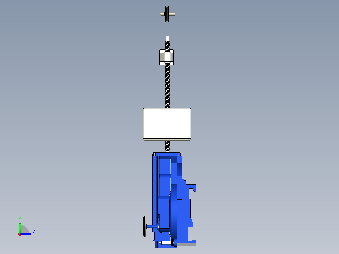 B3004064-双臂垂直转盘左视图