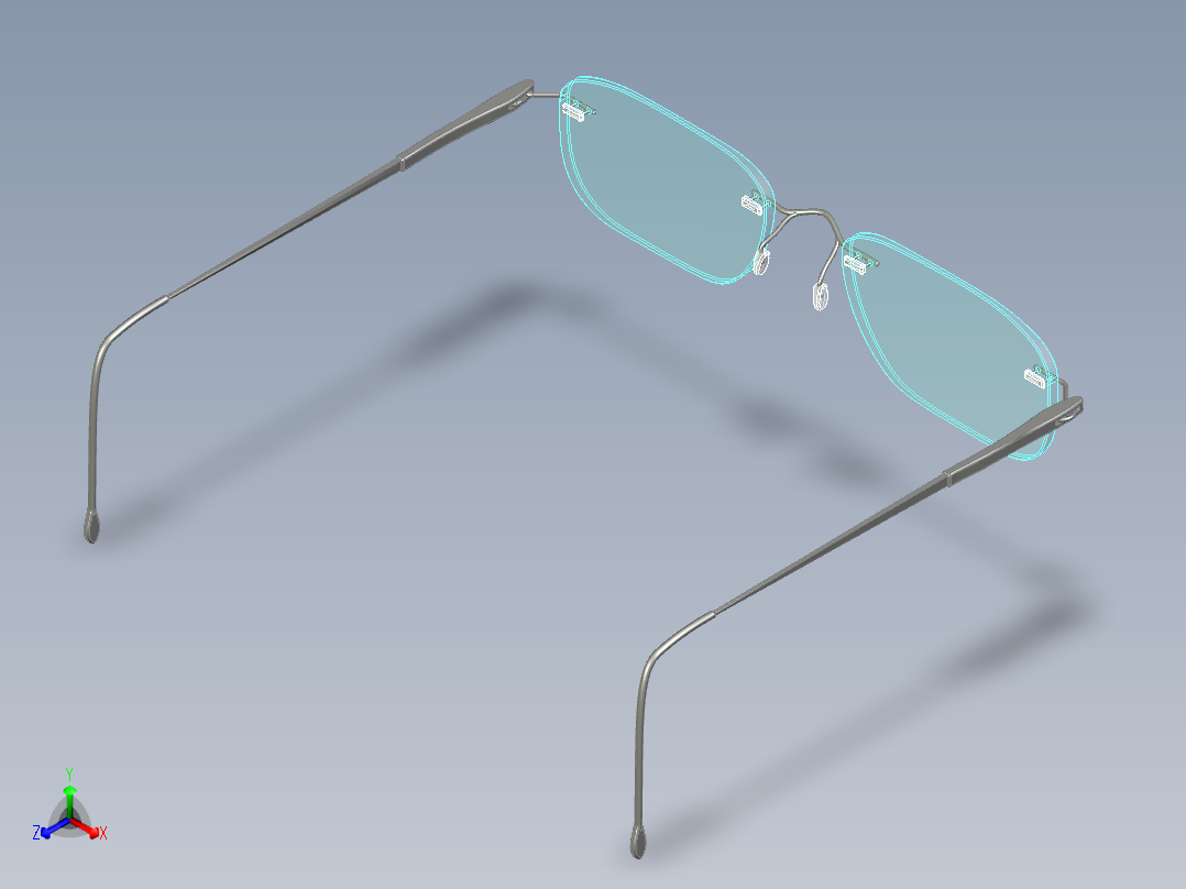 眼镜、墨镜(40)正等轴测图