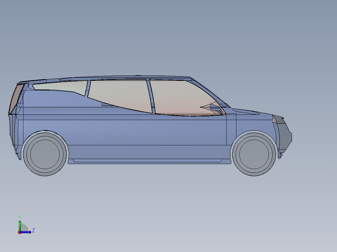 A3003600-4x4 轻型厢式车左视图