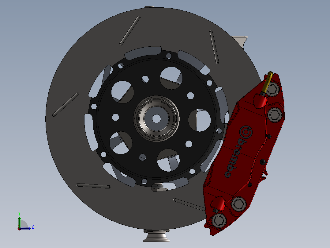 刹车系统左视图