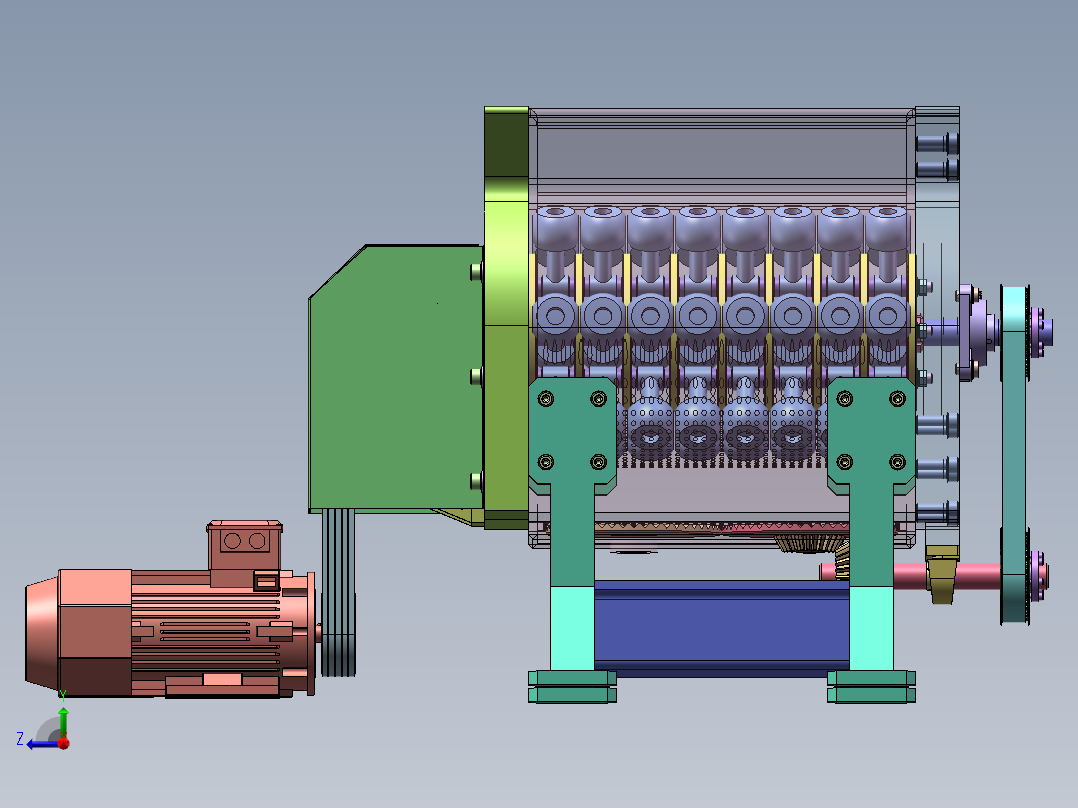 锤式磨粉机  sw22后视图