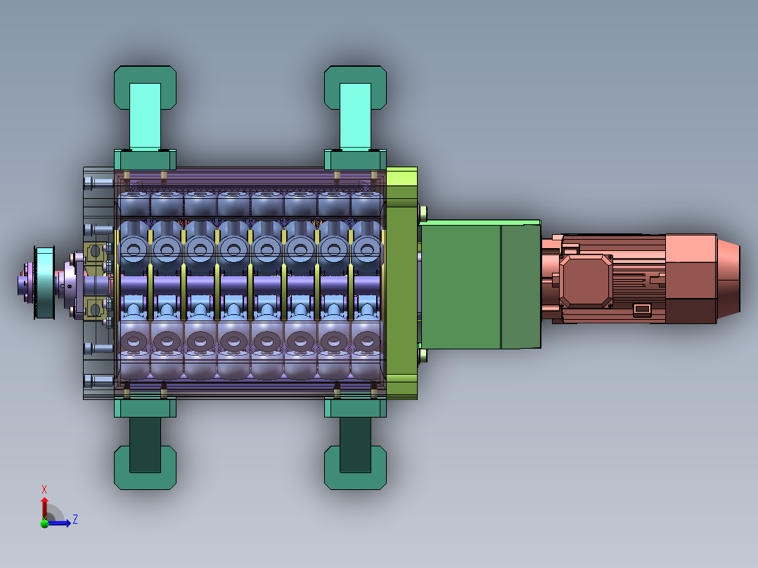 锤式磨粉机  sw22俯视图