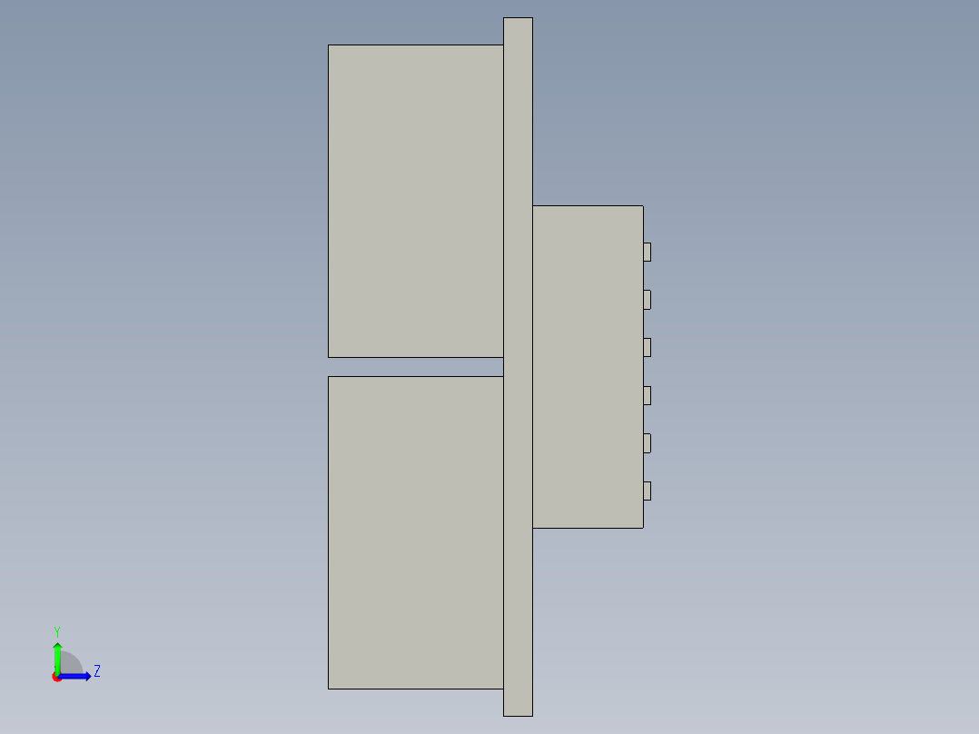 电控柜-7400000390LJ1XH6-2EDGK线路板组件左视图