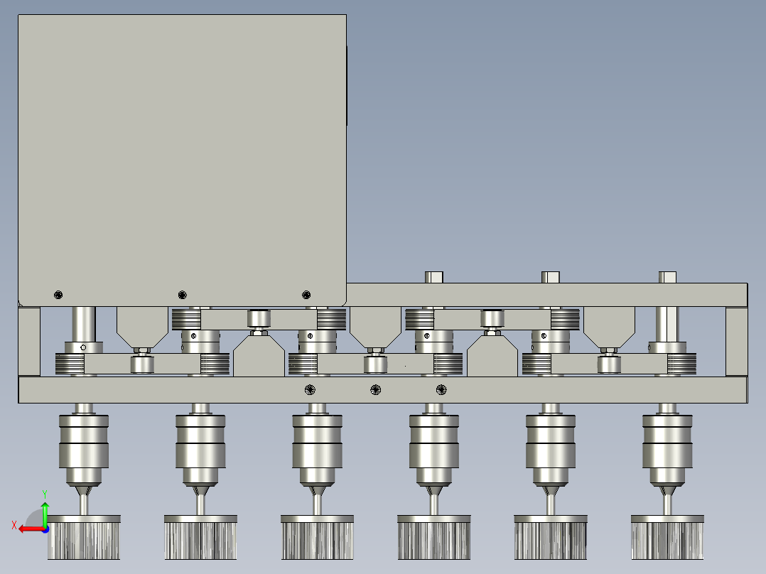 打磨头动力装配体后视图