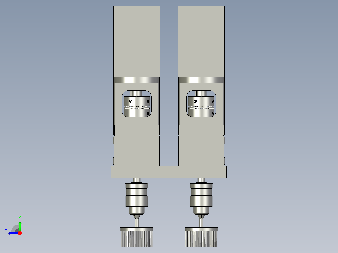 打磨头动力装配体右视图