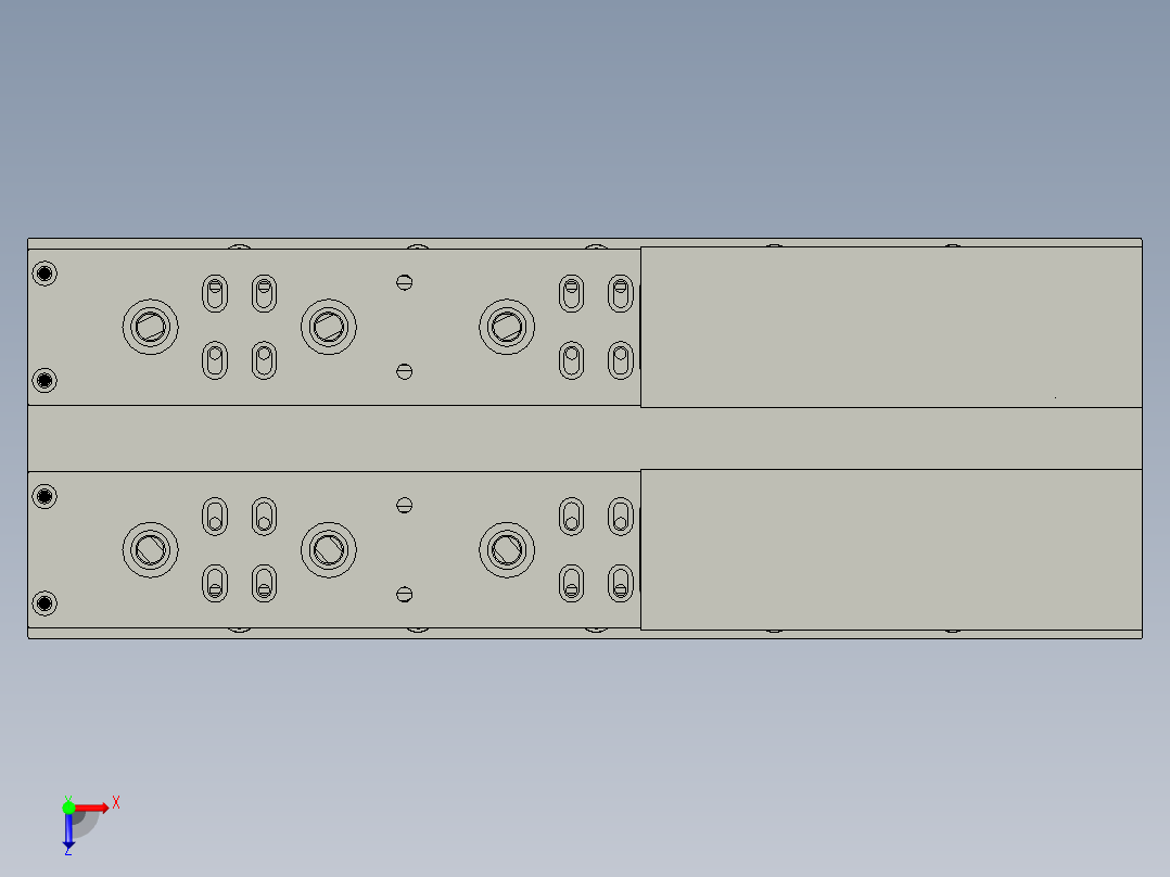 打磨头动力装配体俯视图