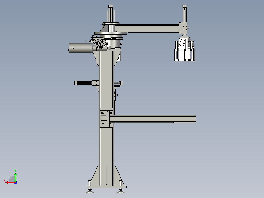 360度旋转自由抓取机械抓手后视图