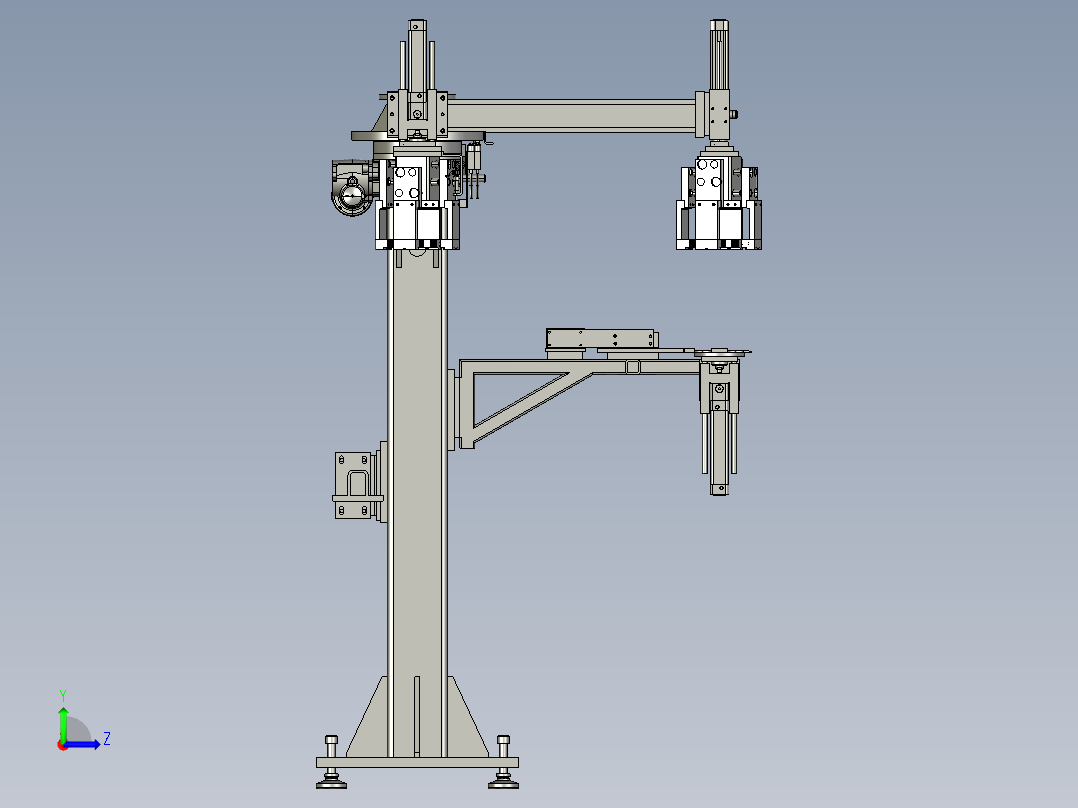 360度旋转自由抓取机械抓手左视图
