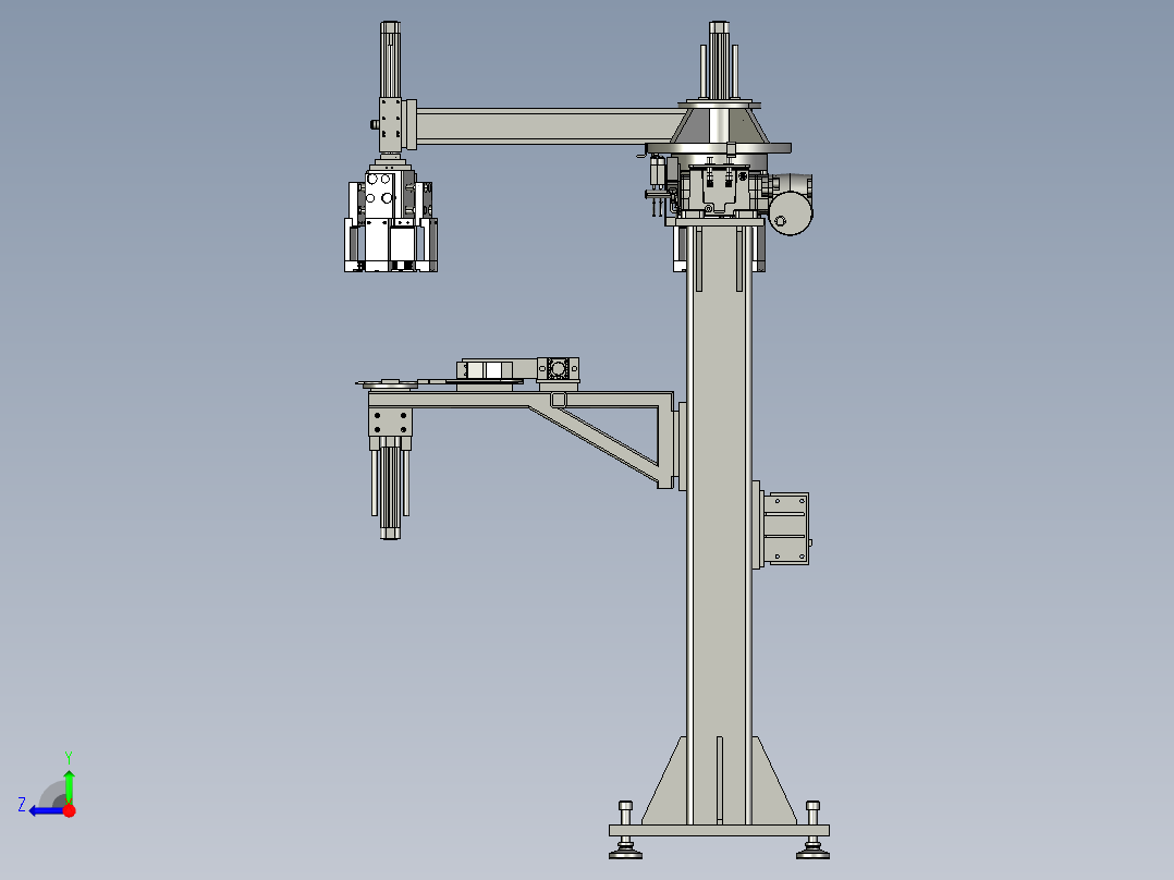 360度旋转自由抓取机械抓手右视图
