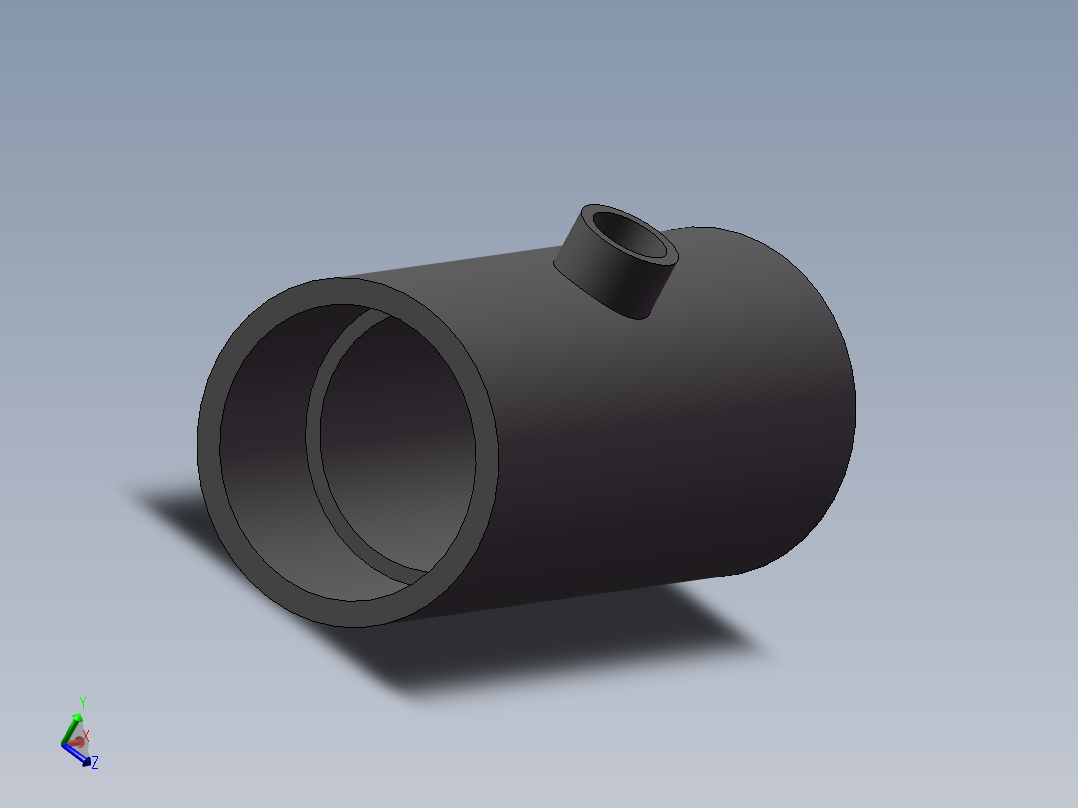 UPVC_RTEE_DN65_40主视图