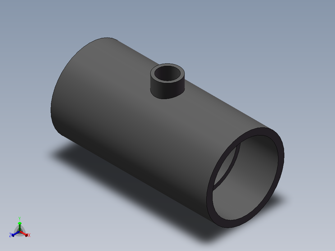 UPVC_RTEE_DN65_40正等轴测图