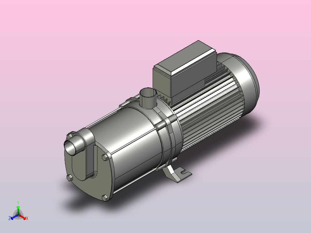 BM系列卧式多级离心泵[BM2-9X5T]正等轴测图