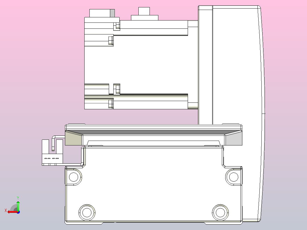 皮带直线轴双滑块型TPA-GCBS-120-P70-L200-LU-M20-N3后视图