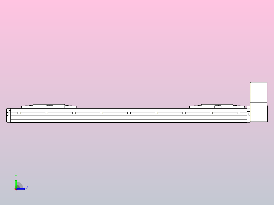 皮带直线轴双滑块型TPA-GCBS-120-P70-L200-LU-M20-N3左视图
