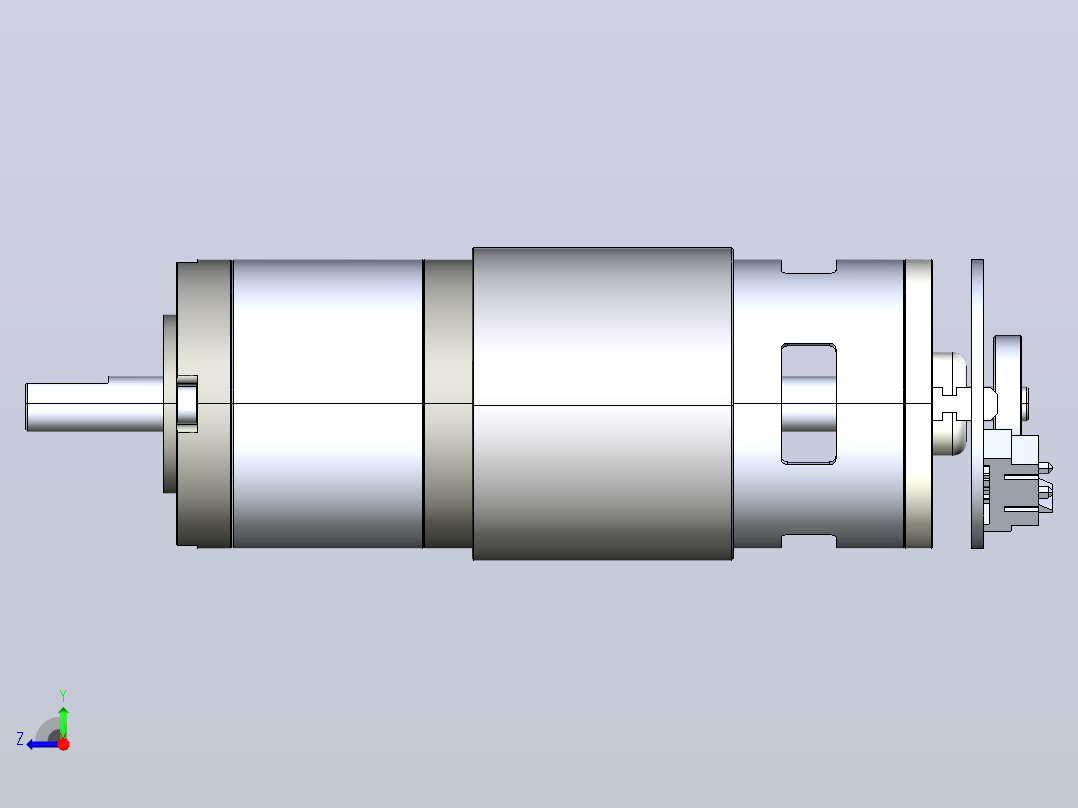 CHP-42GP-775 DC编码器电机右视图