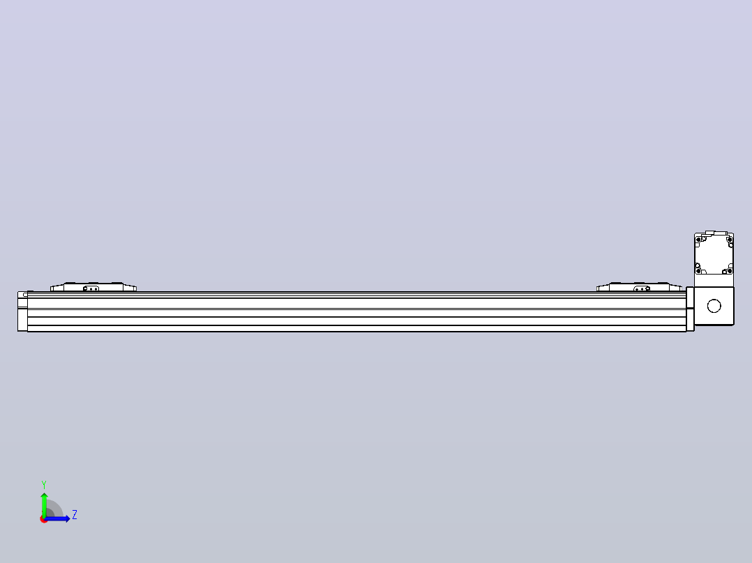 皮带直线轴双滑块型TPA-GCBS-80-P60-L350-RU-M20-N3左视图