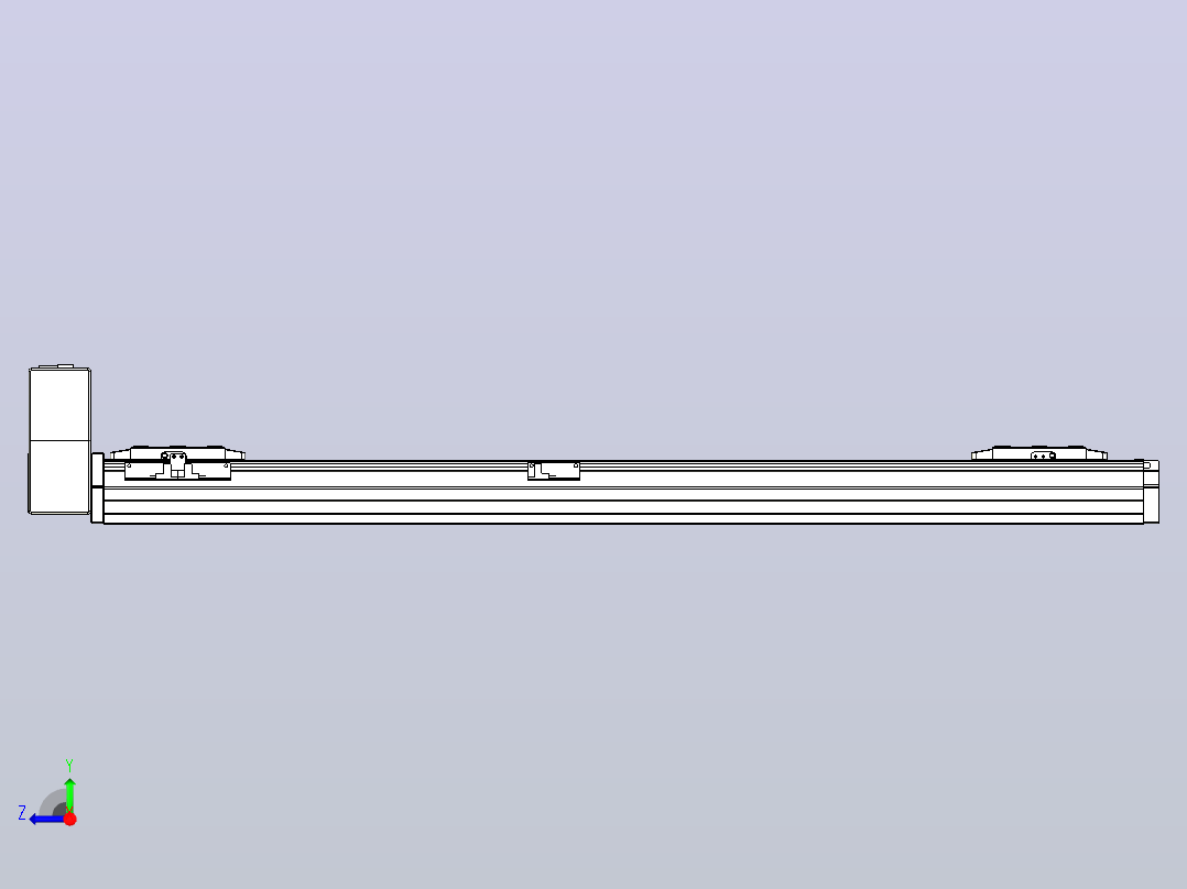 皮带直线轴双滑块型TPA-GCBS-80-P60-L350-RU-M20-N3右视图