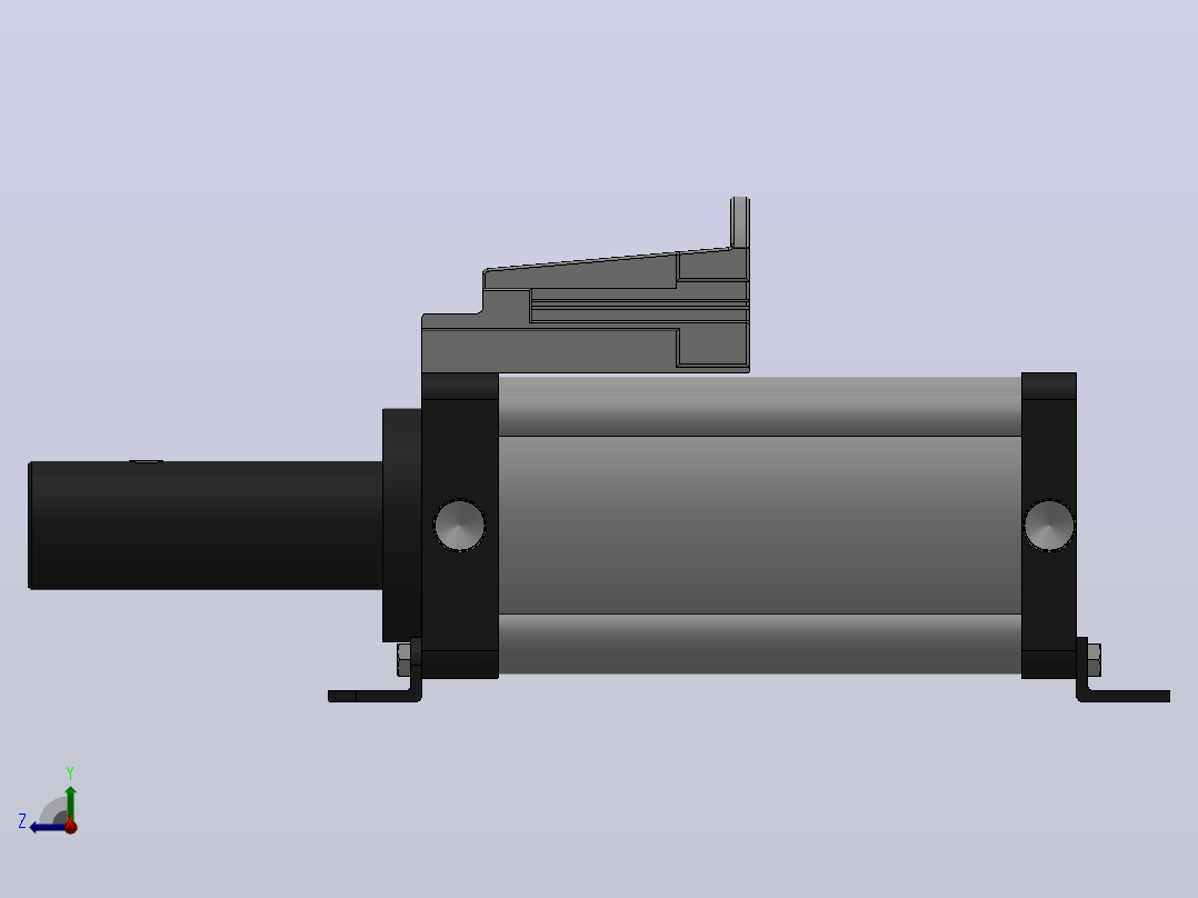 MHA系列直压式增压器[MHA-80-11-M-70-S1]右视图