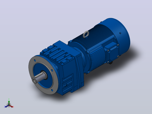RF37法兰轴伸式安装斜齿轮减速机RF37-Y0.37-4P-71-M1-0°-Φ160