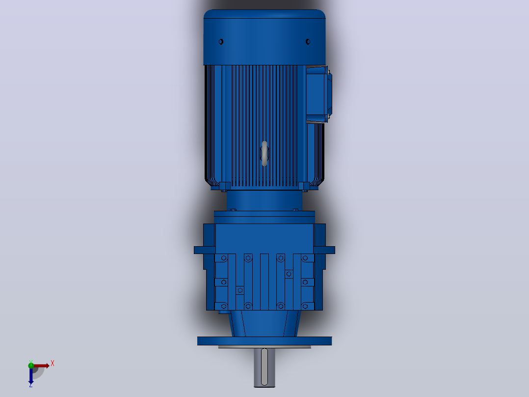 RF37法兰轴伸式安装斜齿轮减速机RF37-Y0.37-4P-71-M1-0°-Φ160俯视图