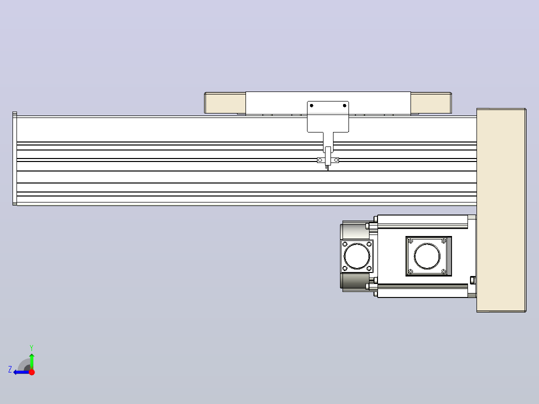 滚珠丝杠直线轴带导轨全封闭TPA-HCR-220D-3210C-L200-MP-Y-P1K-N3右视图