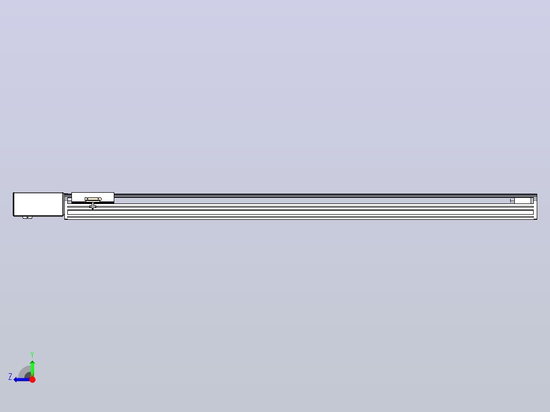 皮带直线轴半封闭可选导轨TPA-HNB-175D-140-L1450-MR-C-P75-N3右视图