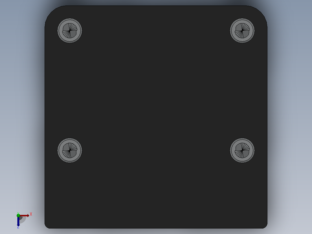 滚轮轨道8系列端盖40×40_滚轮轨道8系列端盖40x40俯视图