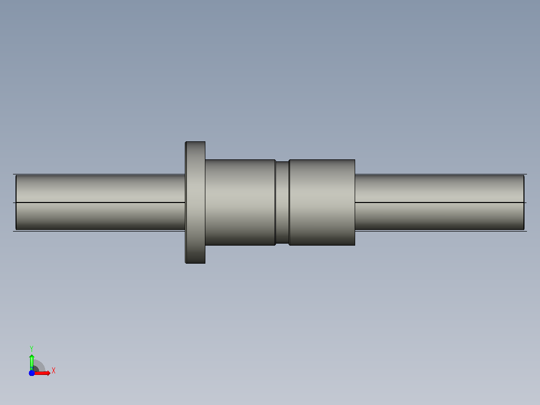 DKFZD6310-6滚珠丝杆3D模型前视图