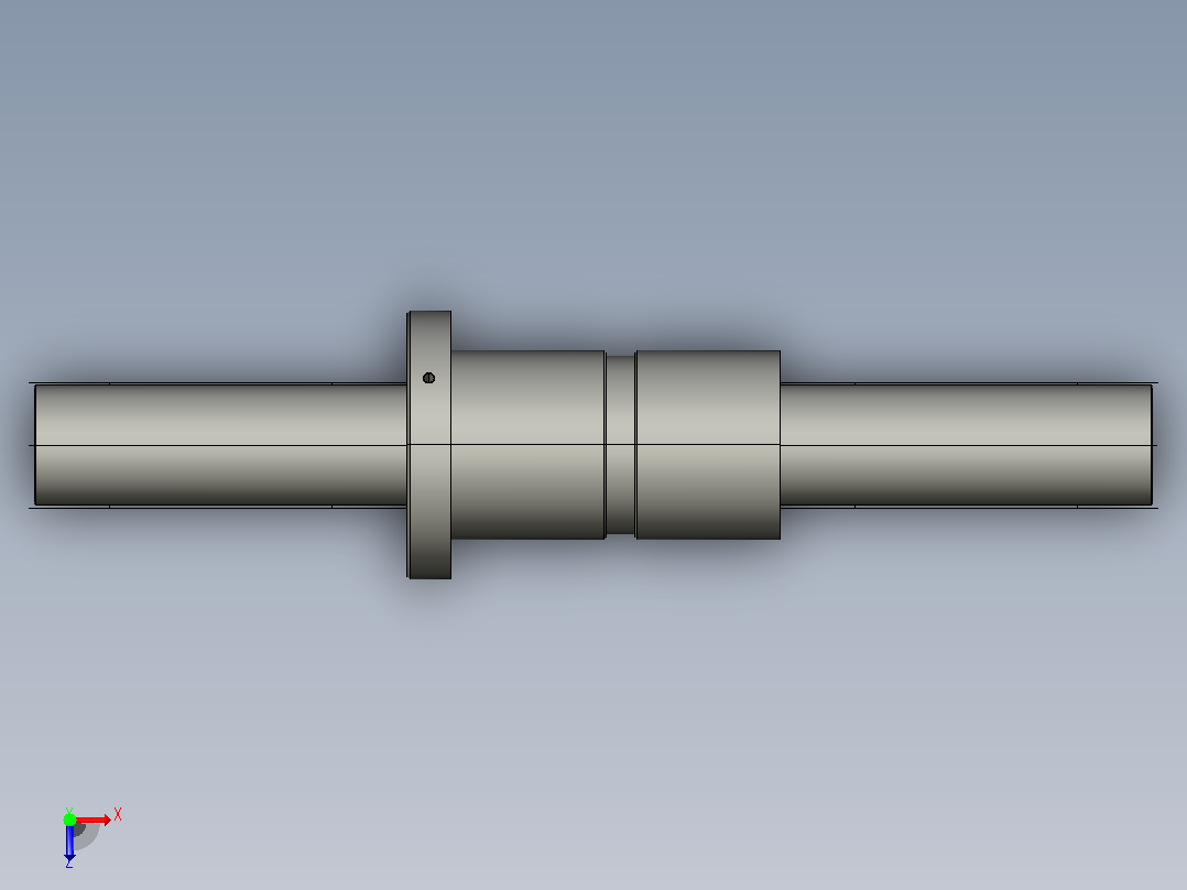 DKFZD6310-6滚珠丝杆3D模型俯视图