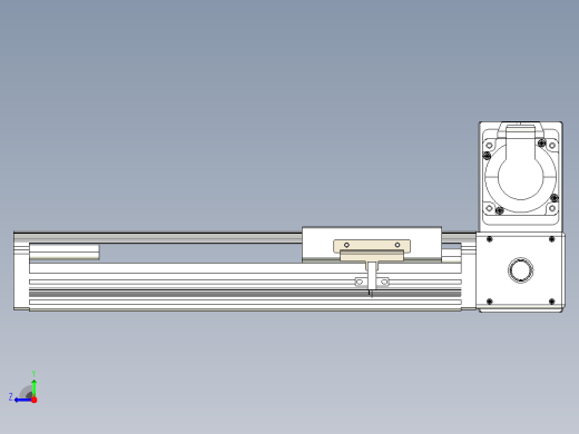皮带直线轴半封闭可选导轨TPA-HNB-105D-90-L150-RU-Y-P20-N3右视缩略图