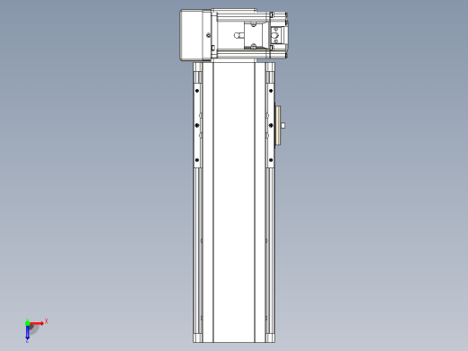 皮带直线轴半封闭可选导轨TPA-HNB-105D-90-L150-RU-Y-P20-N3俯视缩略图