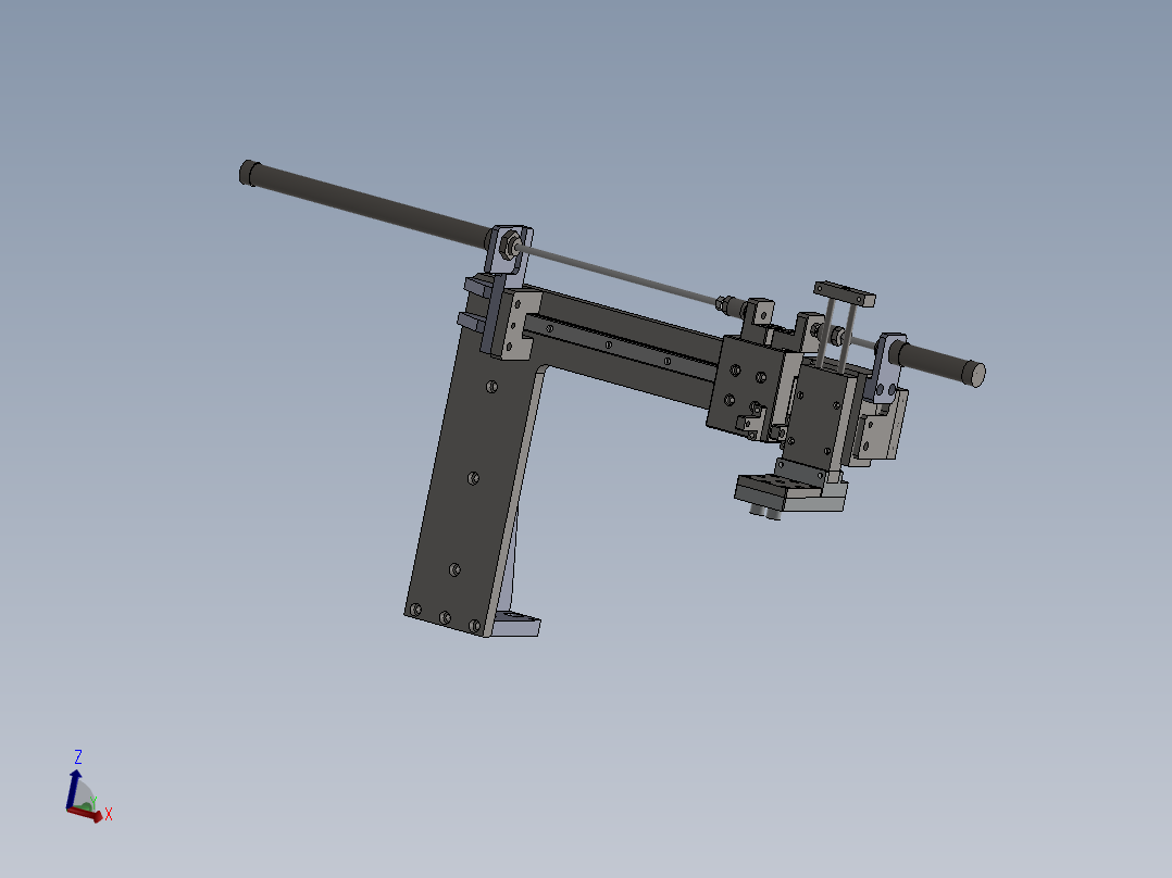 气缸取料双行程控制夹取结构sw12可编辑