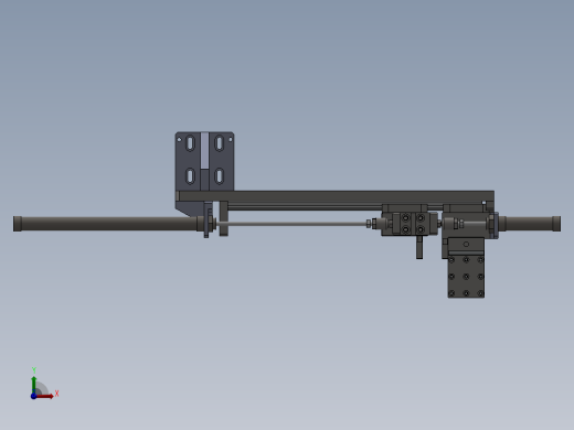 气缸取料双行程控制夹取结构sw12可编辑前视缩略图