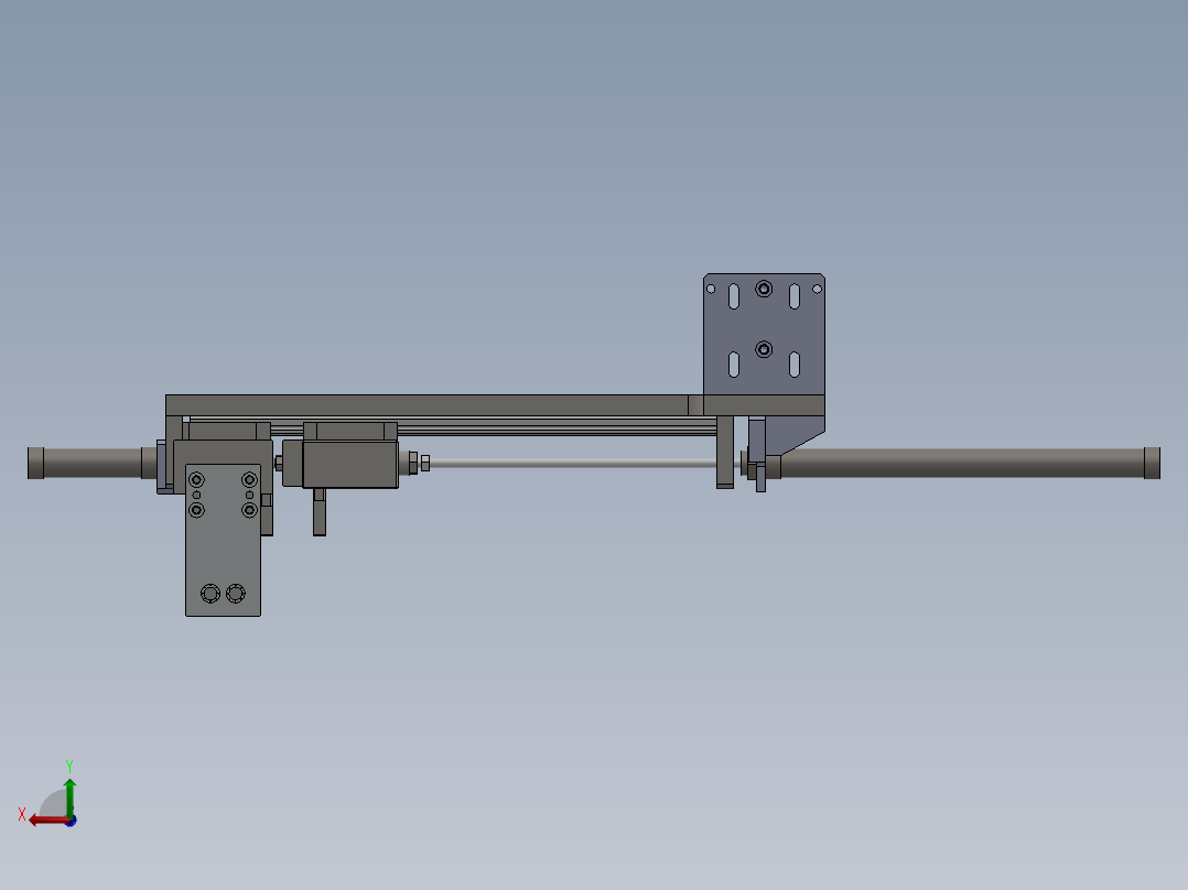气缸取料双行程控制夹取结构sw12可编辑后视图