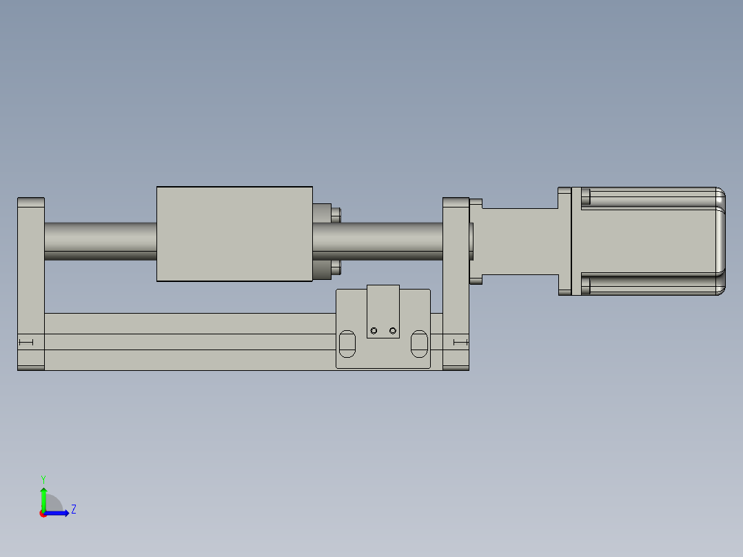 JD120G-K 滚珠丝杆模组左视图