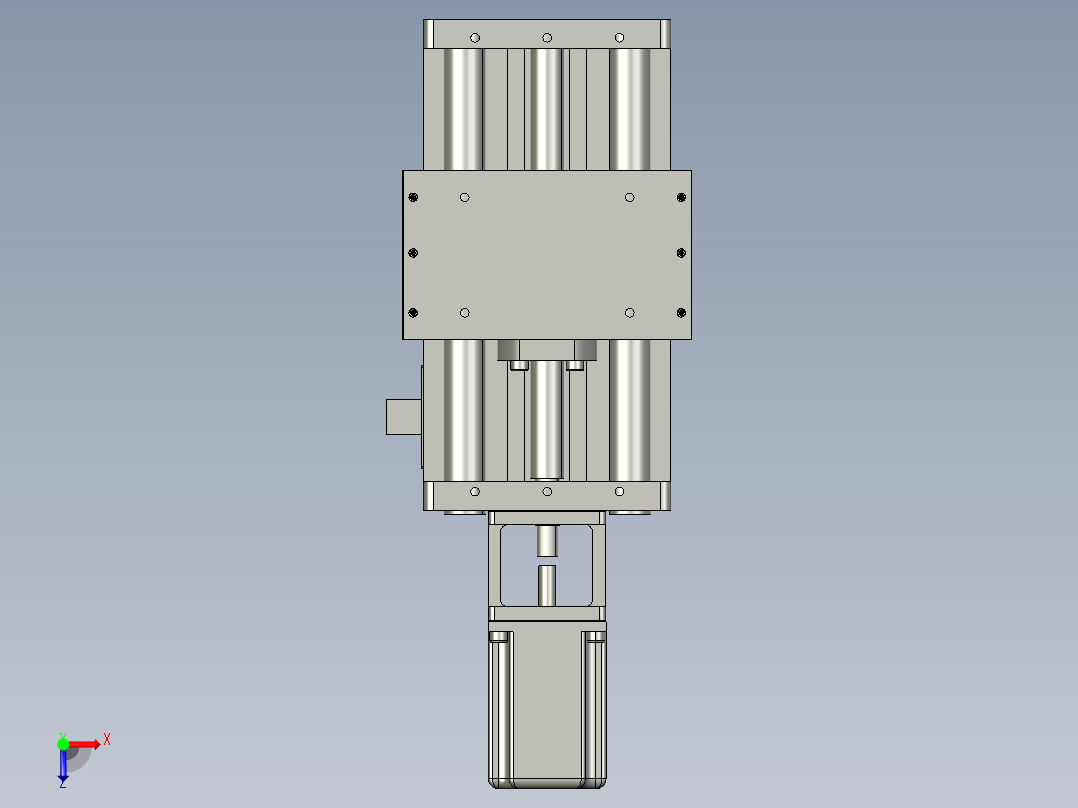 JD120G-K 滚珠丝杆模组俯视图