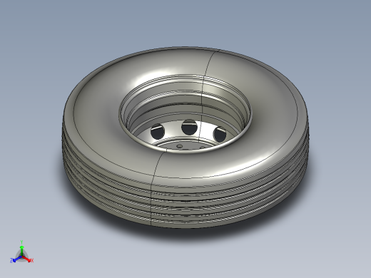 无内胎轮胎315-80R22.5正等轴测缩略图
