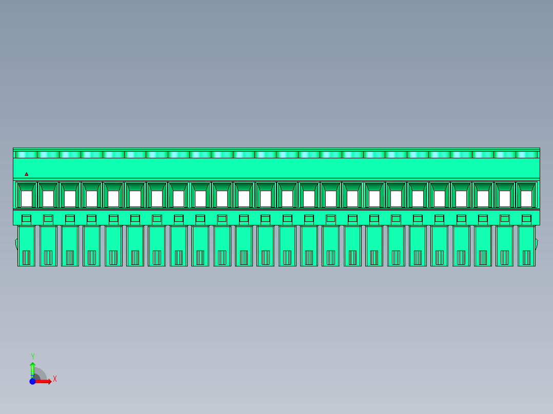 DEGSON 15EDG 系列 3.5mm 插拔式接线端子 FullPack-15EDGKA-3.5-24P-14-00AH前视图