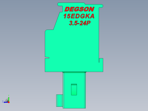 DEGSON 15EDG 系列 3.5mm 插拔式接线端子 FullPack-15EDGKA-3.5-24P-14-00AH右视缩略图