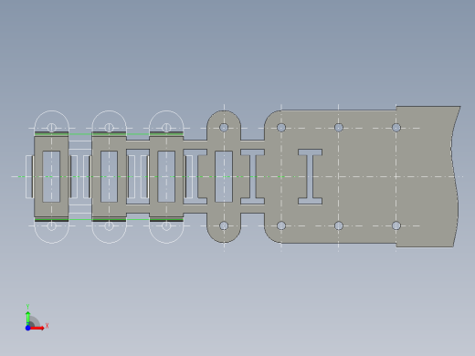 支架级进模（CAD图+UG三维）前视缩略图
