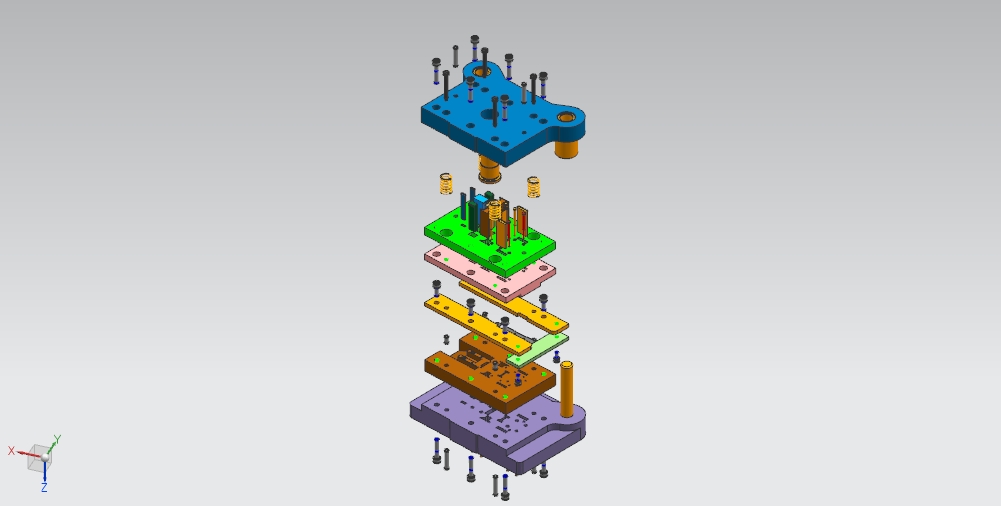 支架级进模（CAD图+UG三维）