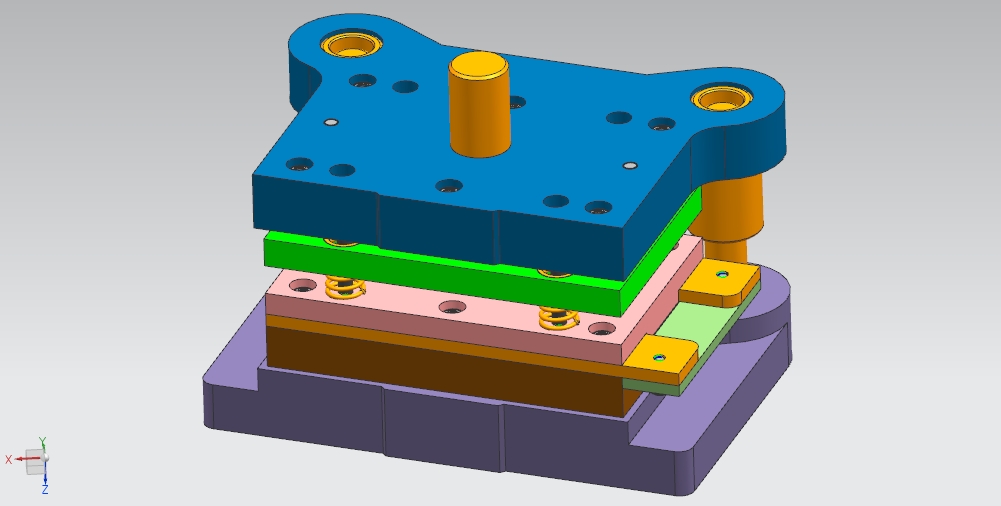 支架级进模（CAD图+UG三维）