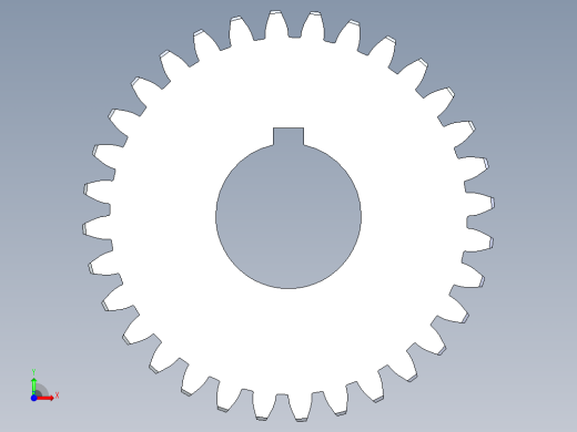 正齿轮压力角20 -64dp-20pa-32t spur gear前视缩略图