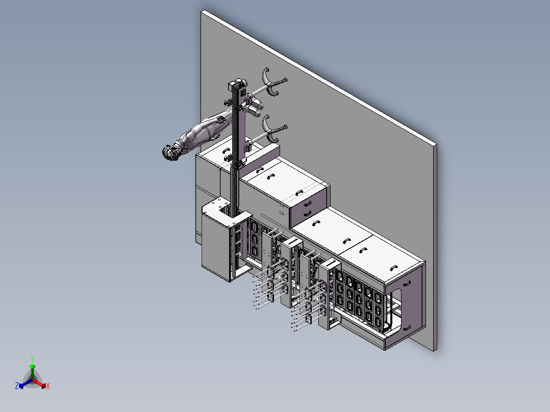 预制铝箔封口机正等轴测图