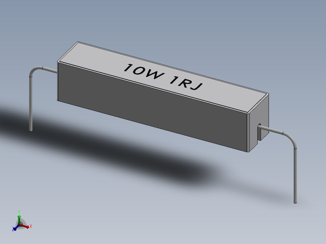 电容器 二极管 电阻器-Resistor 1 Ohm 10 Watt主视图